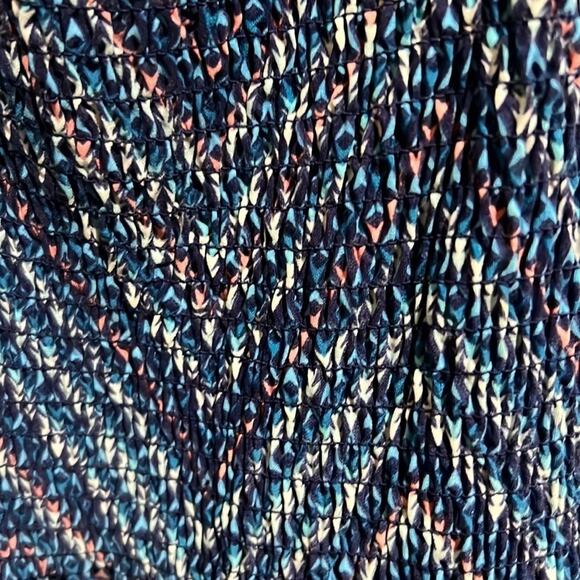 Mason & Mackenzie Shirred Bodice Fit & Flare Dress Size XL Blue, Pink & White - Picture 4 of 7